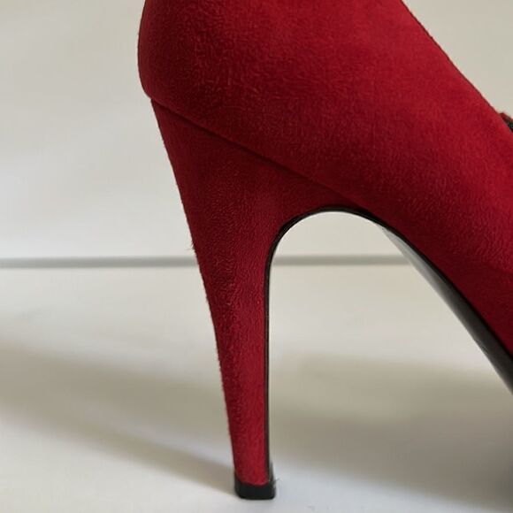 ‎Giovanni Monte Red Suede Heels Size 38.5 - Picture 6 of 13